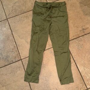 Tommy Hilfiger Olive Green Tie-Waist Pants